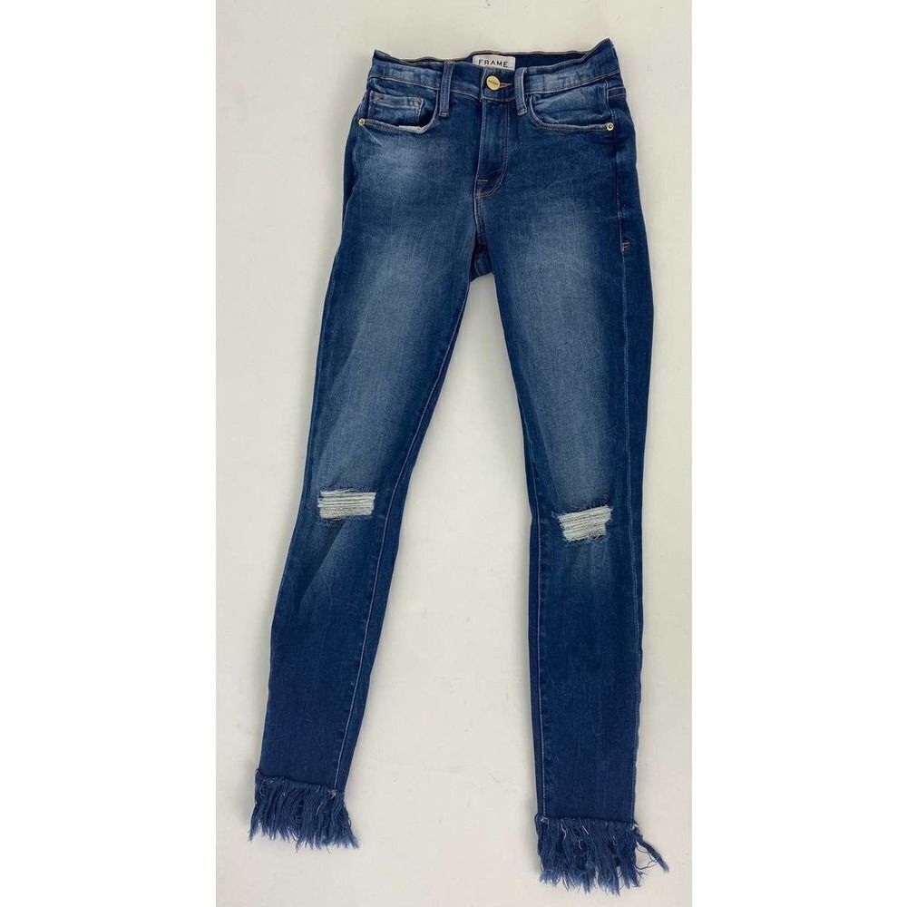 Frame Denim Jeans Le Skinny de Jeanne Skinny Jeans Stretch Blue - Size 24